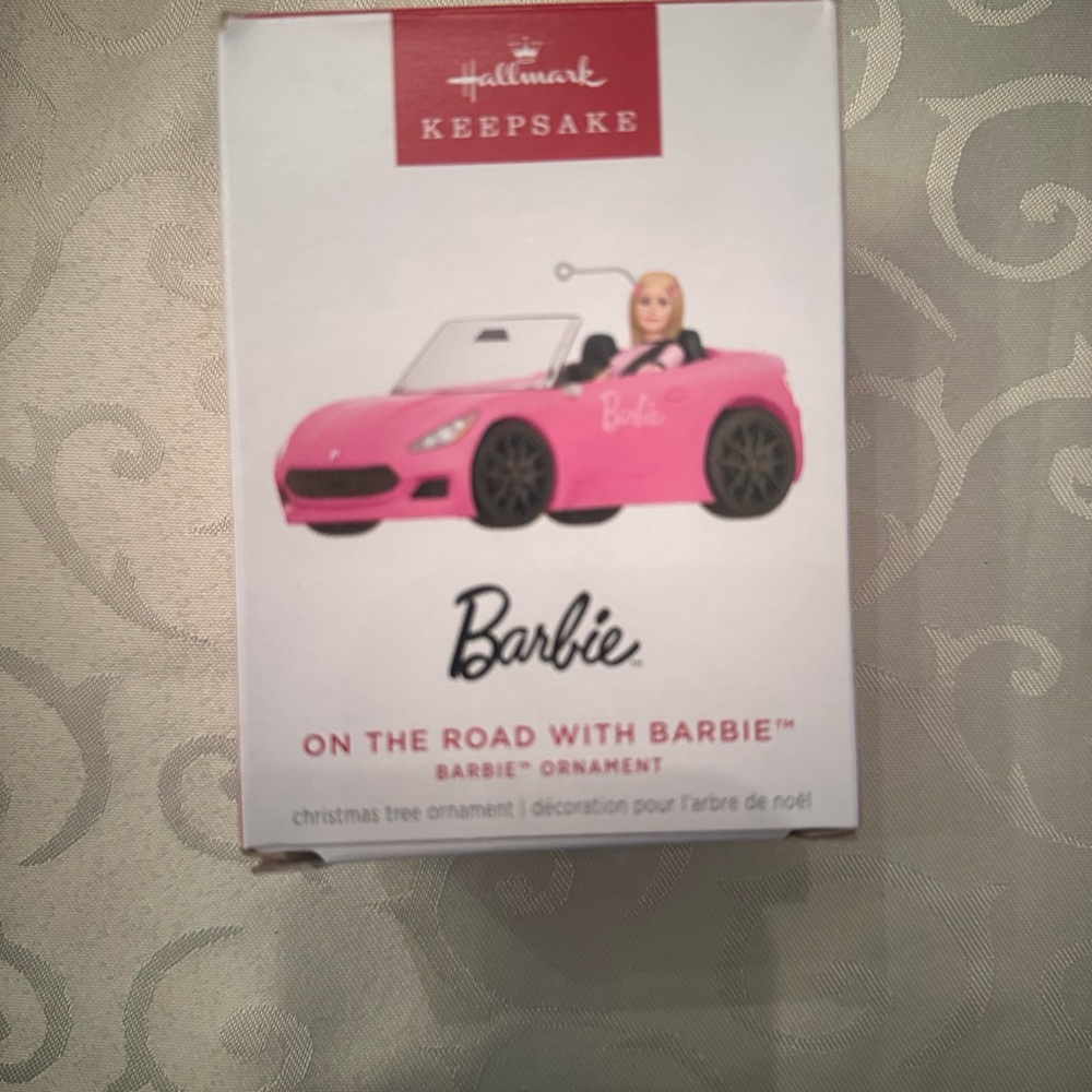 Hallmark Keepsake Barbie Ornament - Pink Car